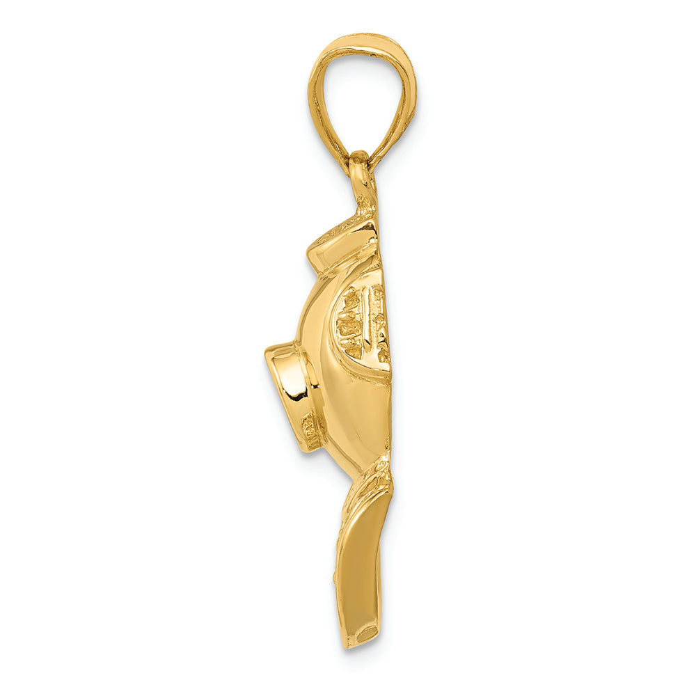 FJC Finejewelers 14k Yellow Gold Divers Helmet Charm