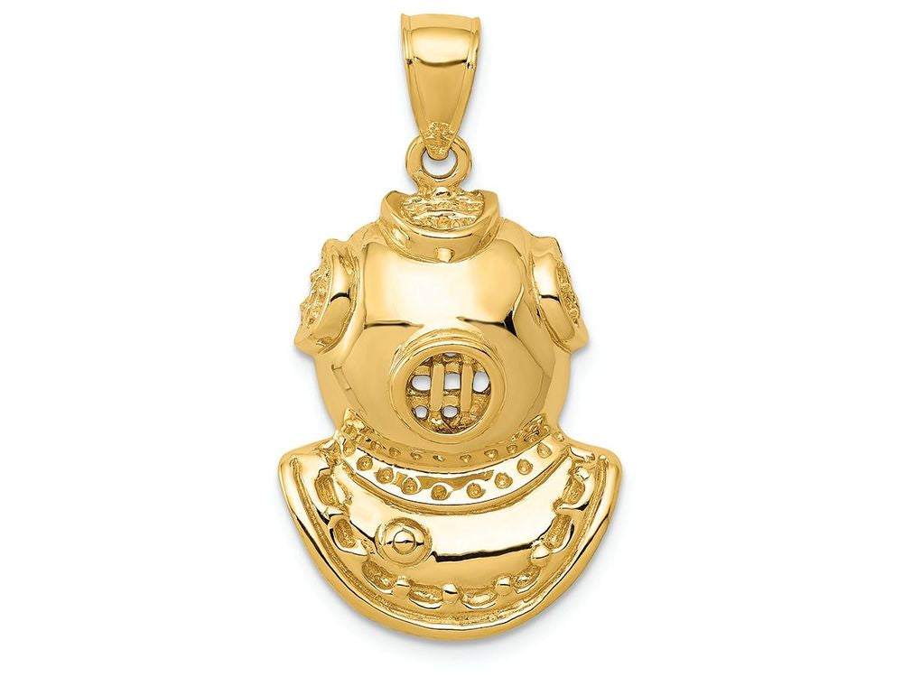 FJC Finejewelers 14k Yellow Gold Divers Helmet Charm