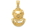 FJC Finejewelers 14k Yellow Gold Divers Helmet Charm