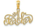 FJC Finejewelers 14k Yellow Gold #1 Teacher Charm