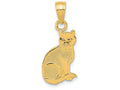 FJC Finejewelers 14k Yellow Gold I Heart My Cat On Reverse Cat Charm