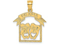 FJC Finejewelers 14k Yellow Gold Comedytragedy Drama Story In Frame Charm