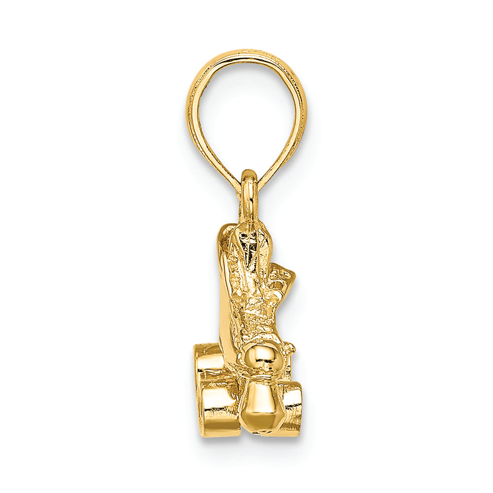 FJC Finejewelers 14k Yellow Gold 3d Roller Skate Charm
