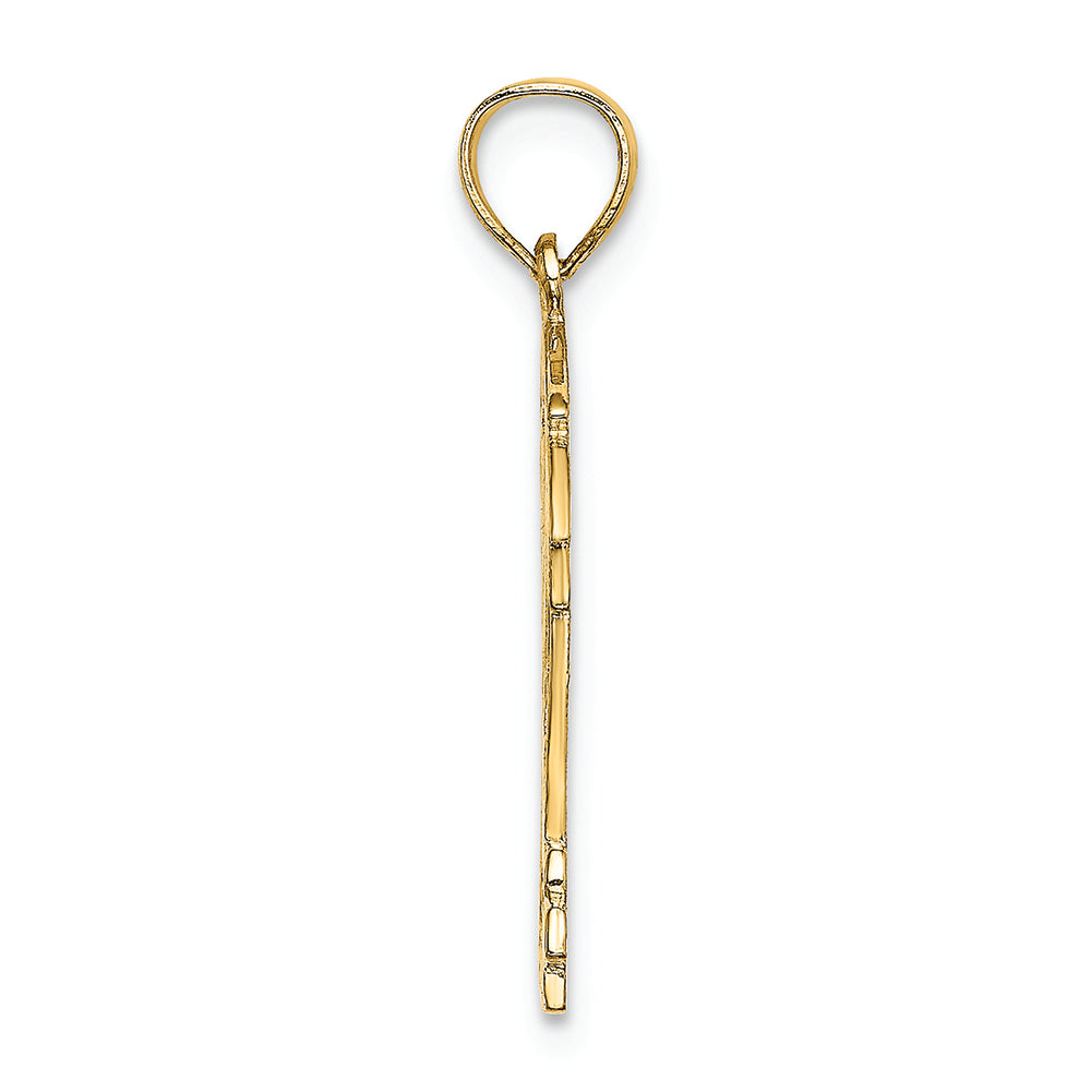 FJC Finejewelers 14k Yellow Gold Hockey Story Framed Charm