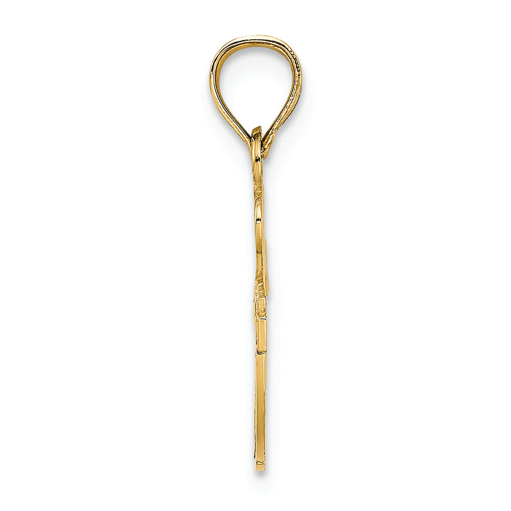 FJC Finejewelers 14k Yellow Gold I Heart Football Charm