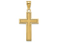 FJC Finejewelers 14k Yellow Gold Large Satin Cross Charm