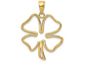 FJC Finejewelers 14k Yellow Gold Polished Cut Out 4-leaf Clover Charm