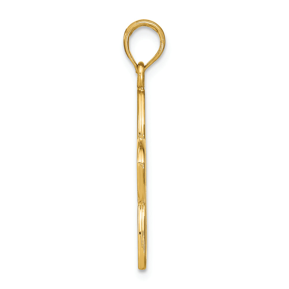 FJC Finejewelers 14k Yellow Gold Polished Cut Out Flower Charm