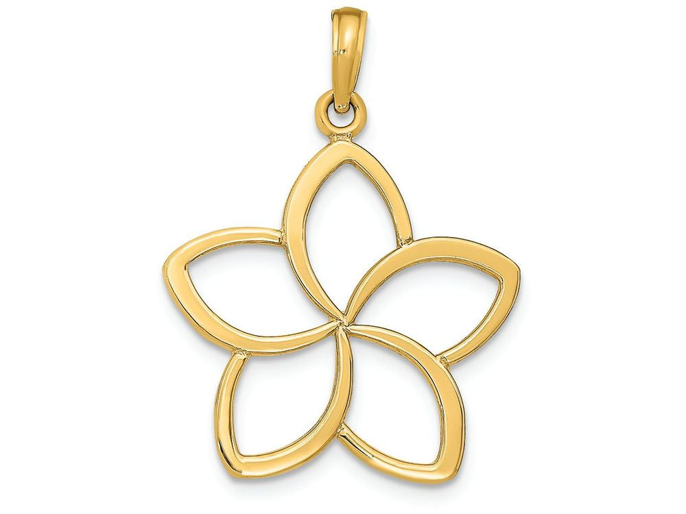 FJC Finejewelers 14k Yellow Gold Polished Cut Out Flower Charm