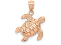 FJC Finejewelers 14k Rose Gold Bright Cut Turtle Charm