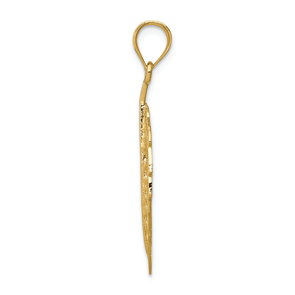 FJC Finejewelers 14k Yellow Gold Polished Leaf Charm