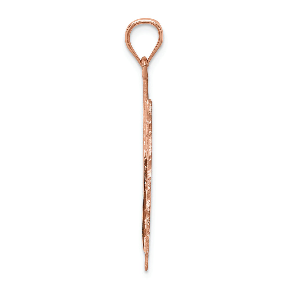 FJC Finejewelers 14k Rose Gold Polished Leaf Charm