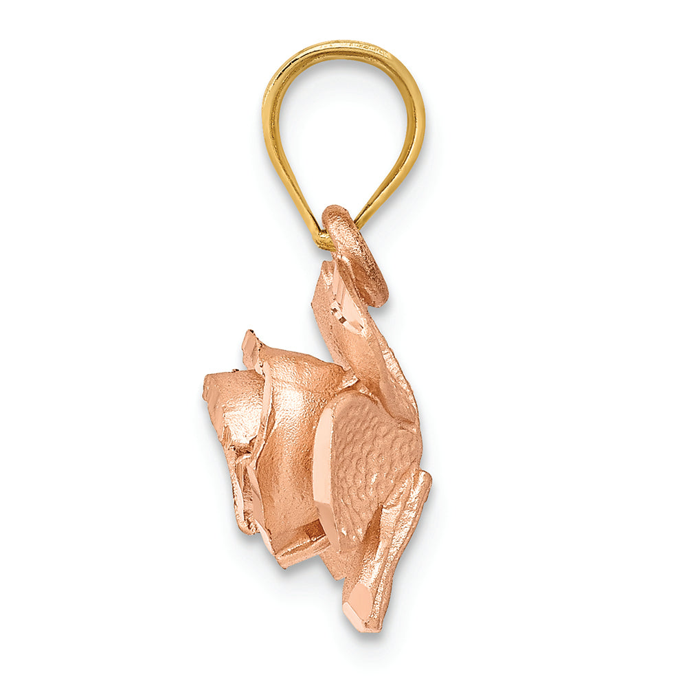 FJC Finejewelers 14k Two-tone Gold Rose Charm
