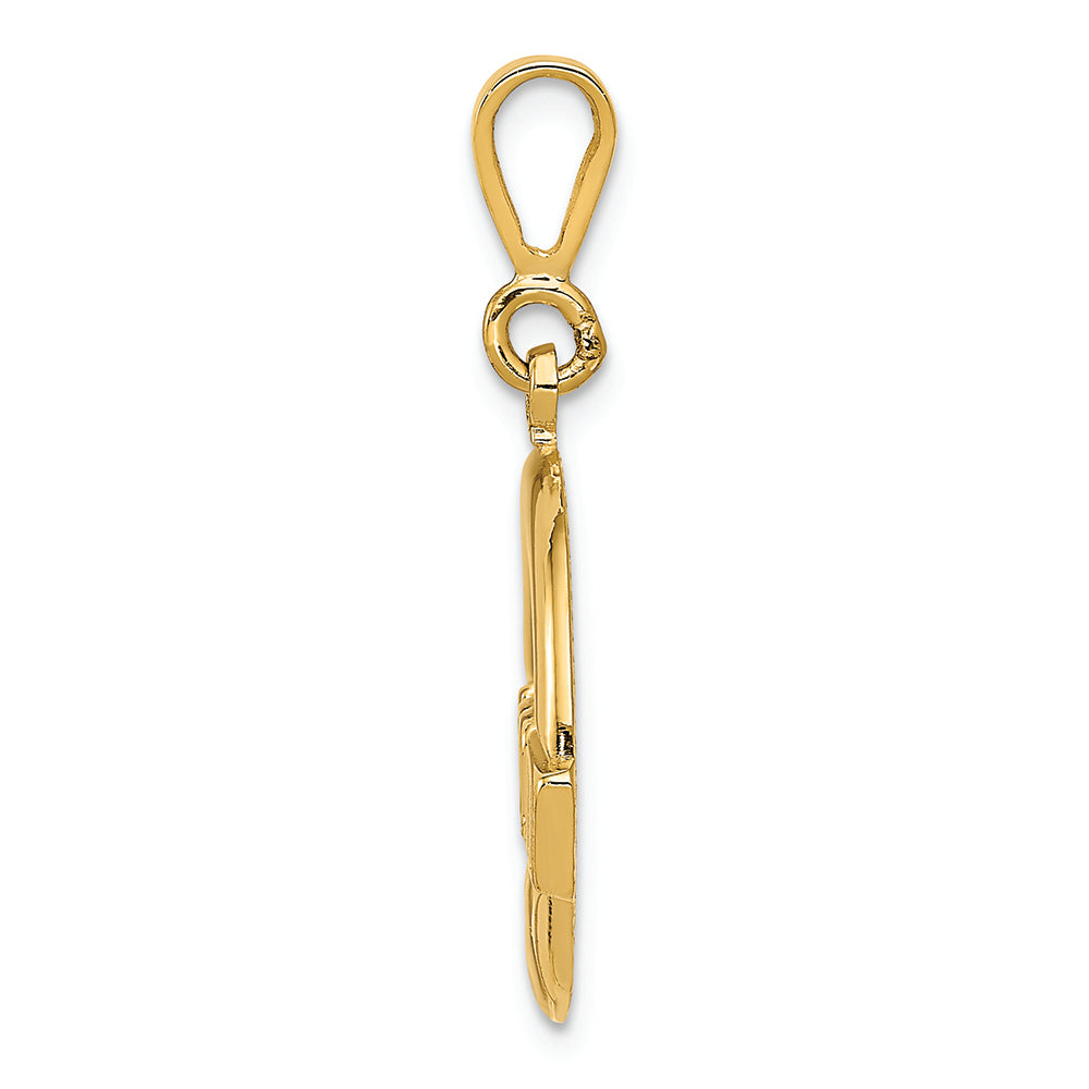 FJC Finejewelers 14k Yellow Gold Claddagh Charm