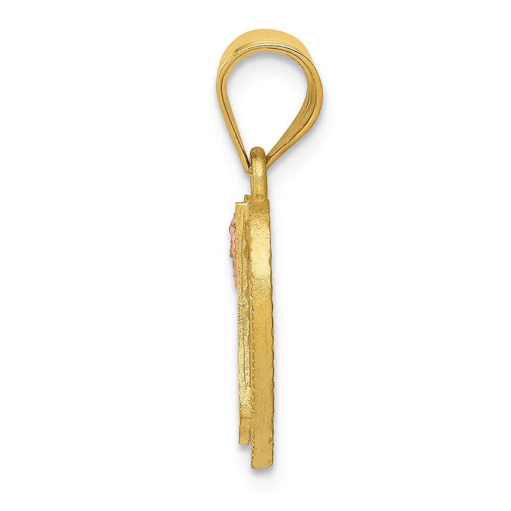 FJC Finejewelers 14 kt Two Tone Gold Initial A In Heart Charm