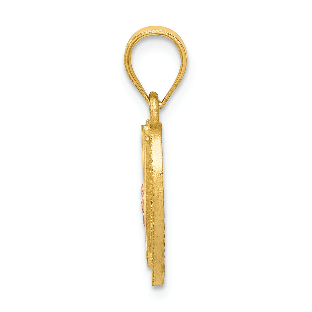 FJC Finejewelers 14 kt Two Tone Gold Initial W In Heart Charm