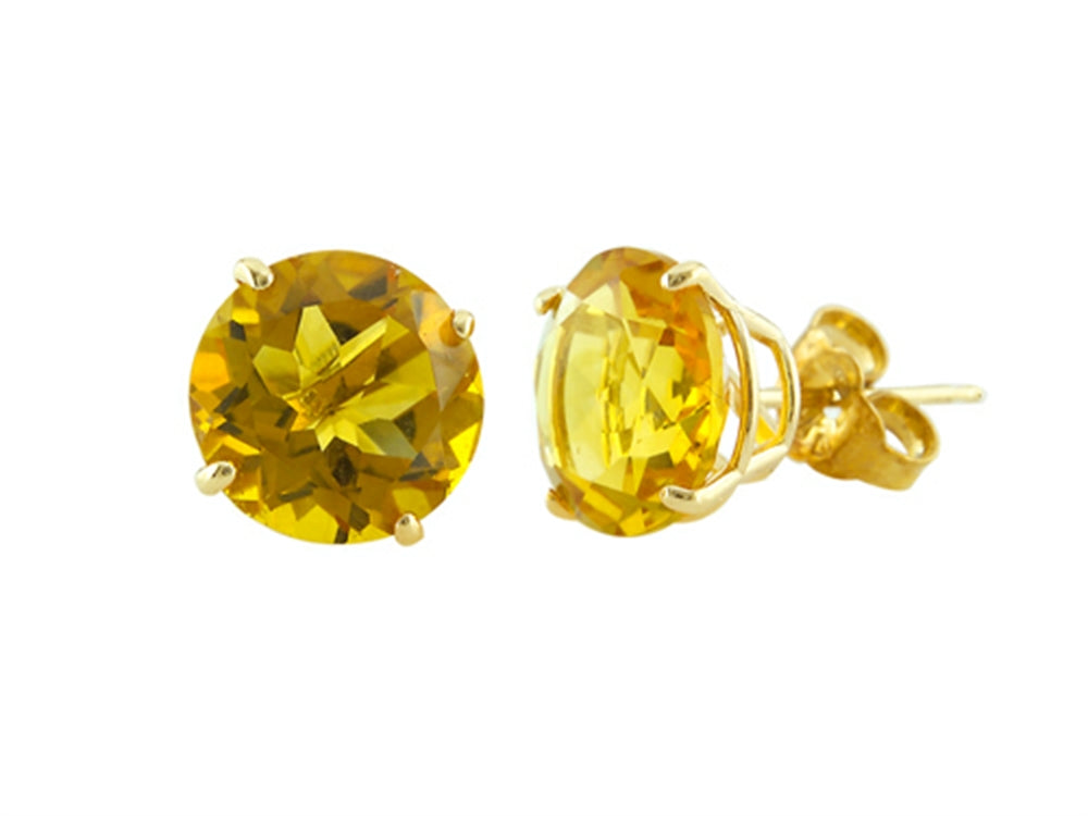 FJC Finejewelers 14k Yellow Gold 8mm Round Citrine Stud Earrings
