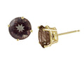 FJC Finejewelers 14k Yellow Gold 8mm Round Smoky Quartz Stud Earrings