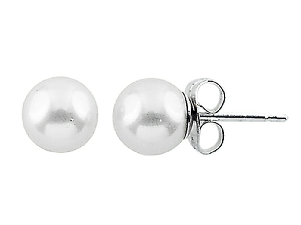 FJC Finejewelers 6mm Round Cultured Pearl Stud Earrings
