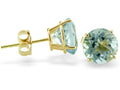 FJC Finejewelers 14k Yellow Gold 14k Yellow Gold 7mm Round Aquamarine Stud Earrings