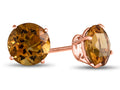 FJC Finejewelers 10k Rose Gold 7mm Round Citrine Post-With-Friction-Back Stud Earrings