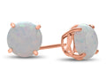 FJC Finejewelers 10k Rose Gold 7mm Round Created Opal Post-With-Friction-Back Stud Earrings