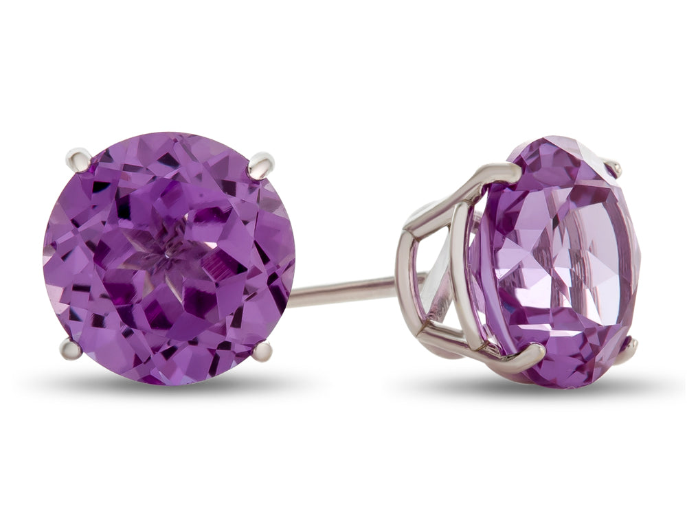 FJC Finejewelers 925 Sterling Silver 7mm Round Simulated Alexandrite Post-With-Friction-Back Stud Earrings