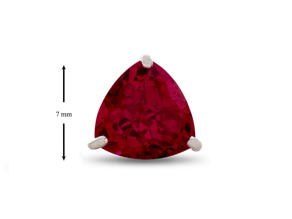 FJC Finejewelers 7x7mm Trillion Created Ruby Post-With-Friction-Back Stud Earrings