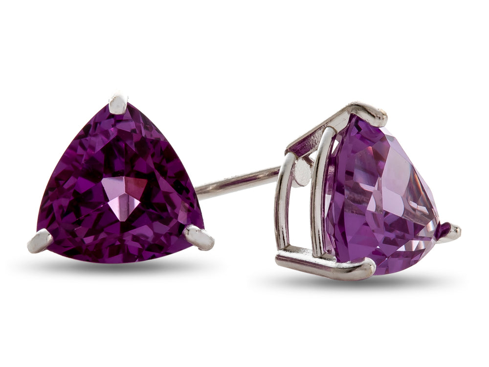 FJC Finejewelers 7x7mm Trillion Simulated Alexandrite Post-With-Friction-Back Stud Earrings