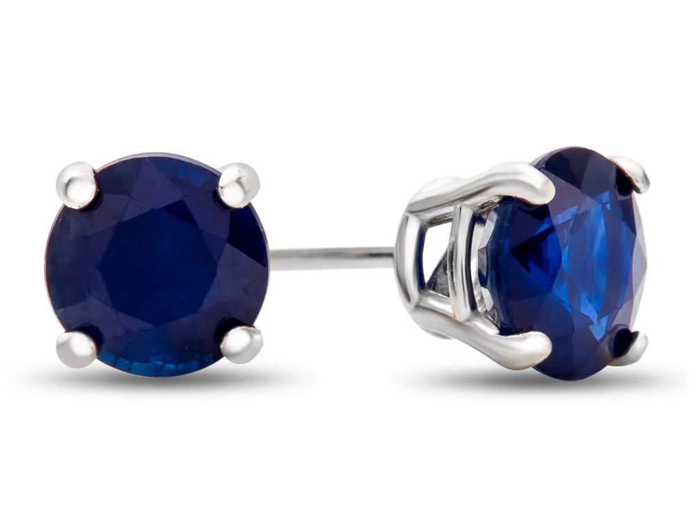 FJC Finejewelers 4.5mm Round Sapphire Post-With-Friction-Back Stud Earrings
