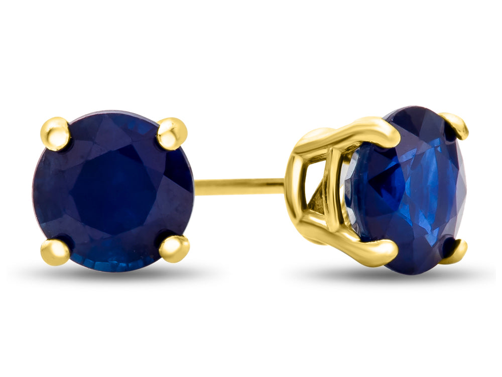 FJC Finejewelers 4.5mm Round Sapphire Post-With-Friction-Back Stud Earrings