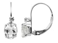FJC Finejewelers 6x4mm White Topaz Leverback Earrings