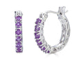 FJC Finejewelers Sterling Silver Amethyst Small Hoop Earrings