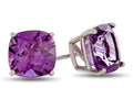 FJC Finejewelers 7x7mm Cushion-Cut Amethyst Post-With-Friction-Back Stud Earrings