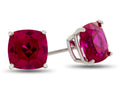 FJC Finejewelers 7x7mm Cushion-Cut Created Ruby Post-With-Friction-Back Stud Earrings