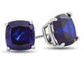 FJC Finejewelers 7x7mm Cushion-Cut Created Blue Sapphire Post-With-Friction-Back Stud Earrings