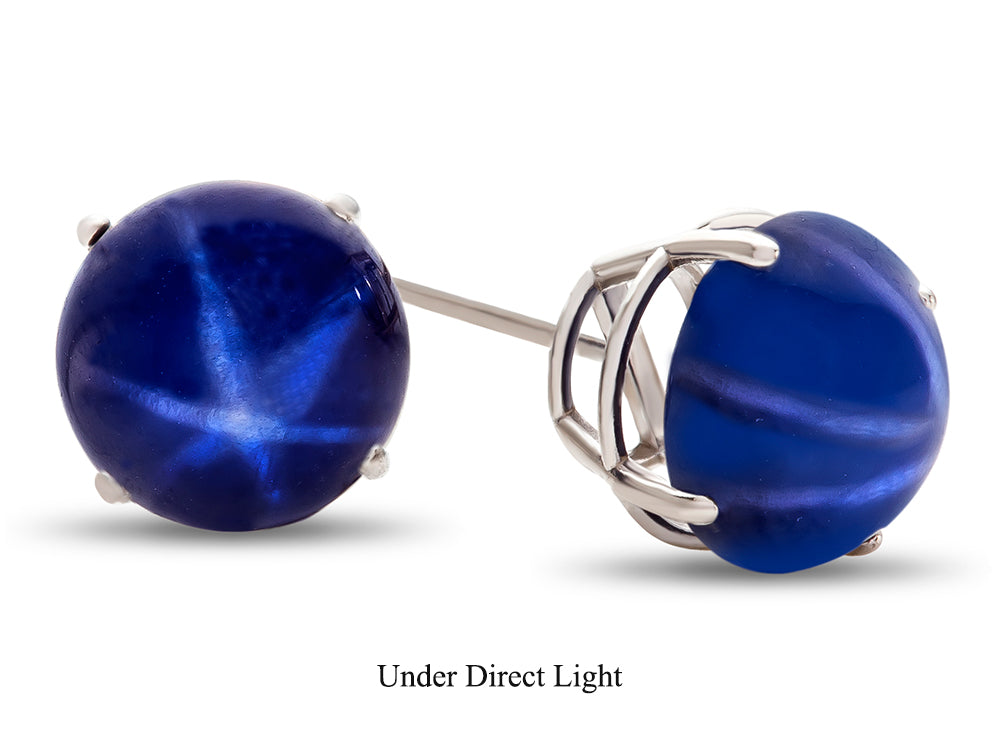 FJC Finejewelers 6mm Round Created Star Sapphire Post-With-Friction-Back Stud Earrings