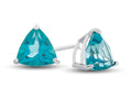 FJC Finejewelers 6x6mm Trillion Coated Paraiba Topaz Post-With-Friction-Back Stud Earrings