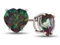 FJC Finejewelers 6x6mm Heart Shaped Mystic Topaz Post-With-Friction-Back Stud Earrings