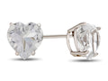 FJC Finejewelers 6x6mm Heart Shaped White Topaz Post-With-Friction-Back Stud Earrings
