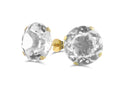 FJC Finejewelers 10k Yellow Gold 8.00 cttw 10mm Round White Topaz Stud Earrings