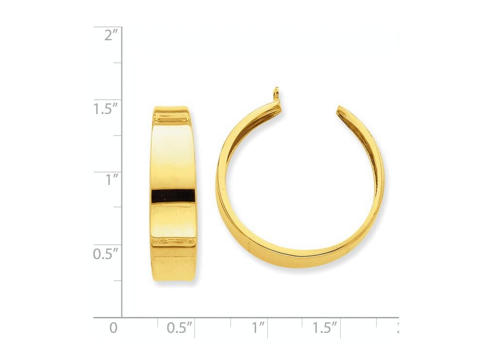 FJC Finejewelers 14k Yellow Gold Polished Hoop Earring Jackets