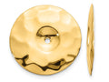 FJC Finejewelers 14k Yellow Gold Polished Hammered Disc Earring Jackets