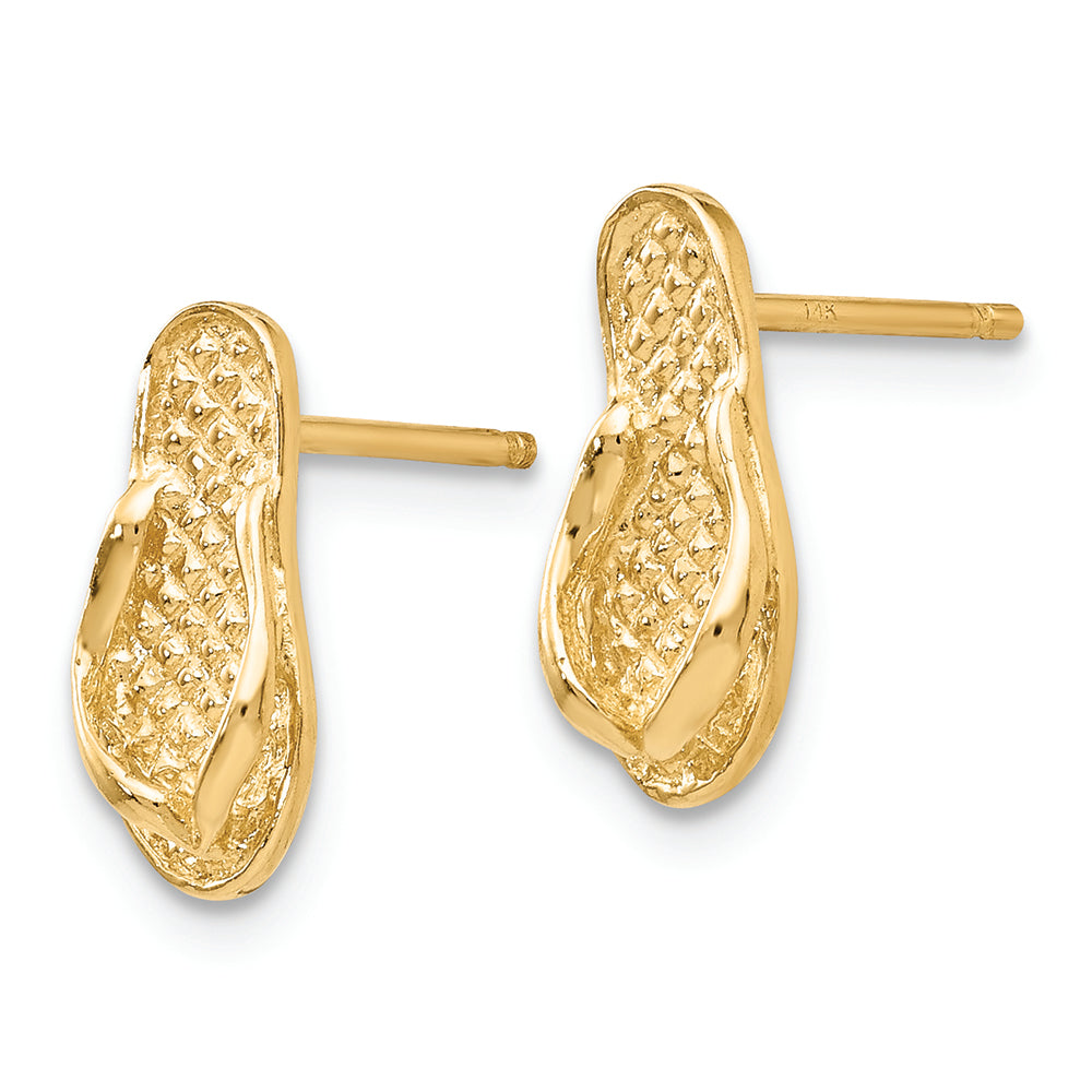FJC Finejewelers 14k Yellow Gold Flip Flop Earrings