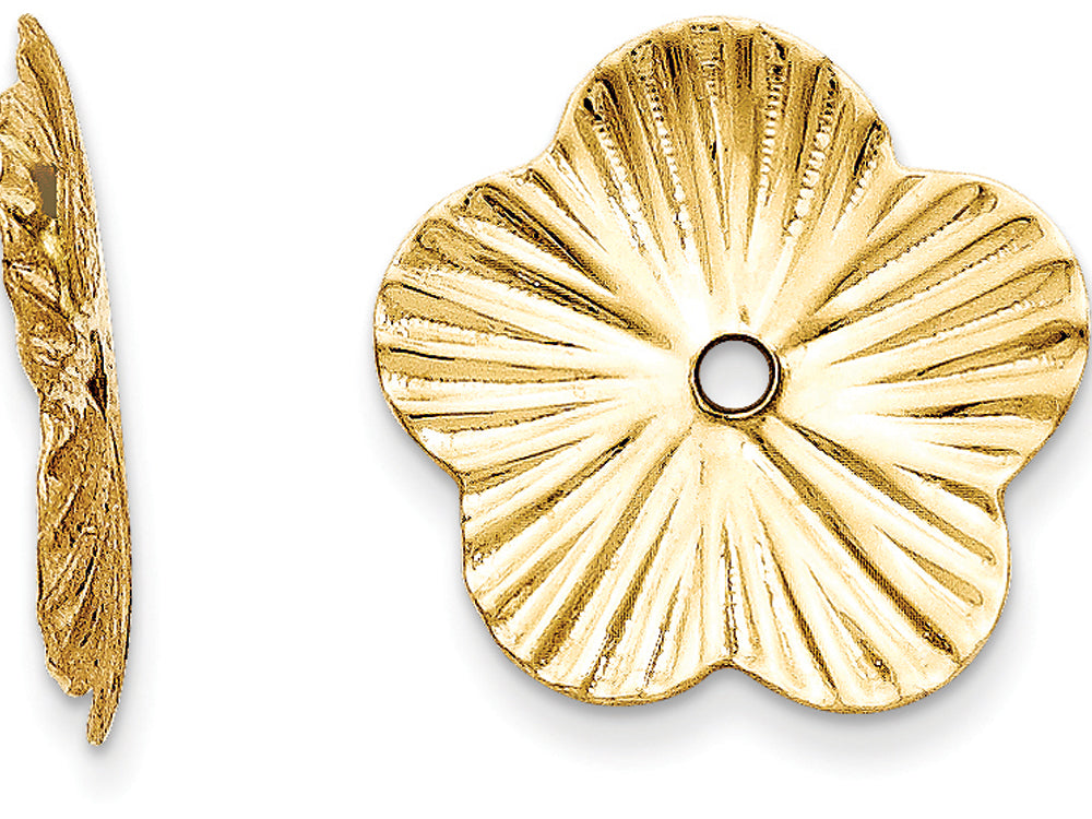 FJC Finejewelers 14k Yellow Gold Polished Fancy Earring Jackets