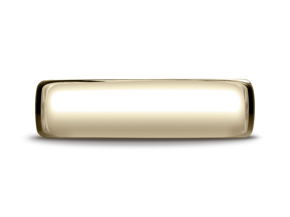 Benchmark 14k White Gold 6.5mm European Comfort-fit Ring