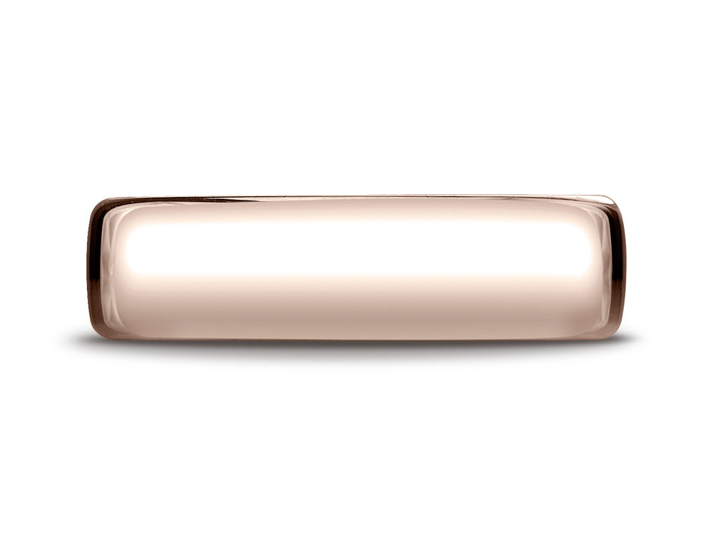 Benchmark 14k Rose Gold 6.5mm European Comfort-fit Wedding Band / Ring