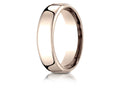 Benchmark 14k Rose Gold 6.5mm European Comfort-fit Wedding Band / Ring