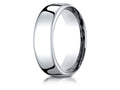 Benchmark 14k White Gold 7.5mm European Comfort-fit Ring
