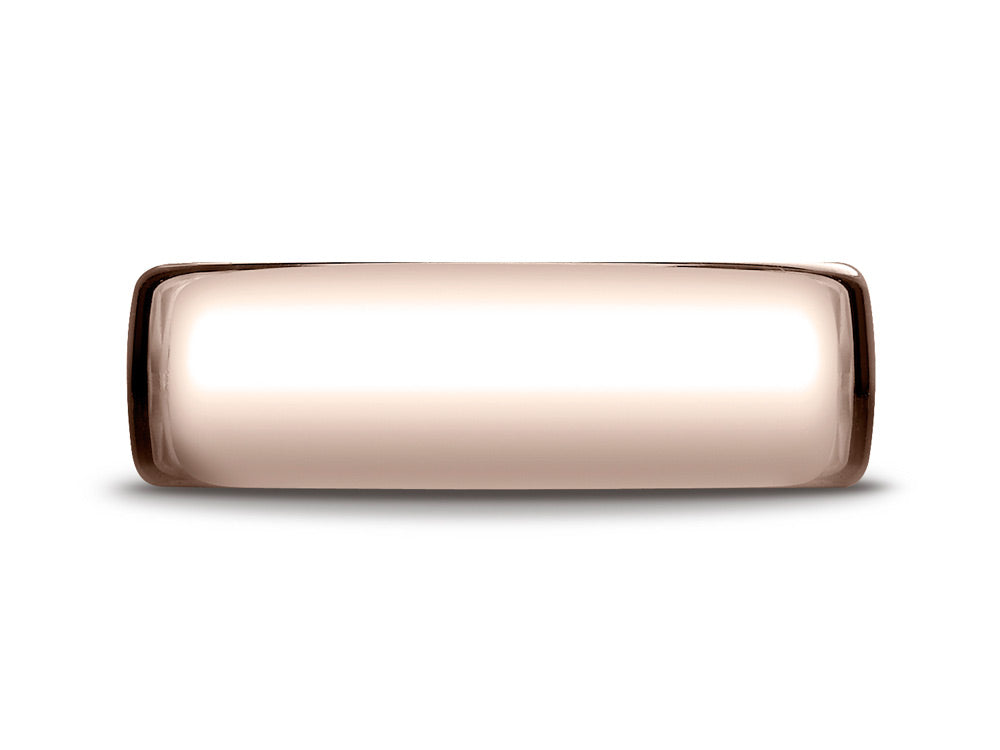 Benchmark 14k Rose Gold 7.5mm European Comfort-fit Wedding Band / Ring